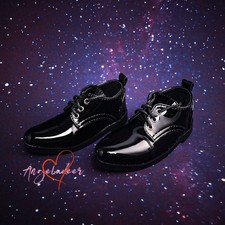 1/4 1/3 Uncle ID BJD PU Leather Shoes Formal Suit Shoes Bright White Brown Black
