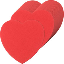 200 Pieces Hearts Cutouts Paper Heart Shapes 4 Inch Red Heart Shape Paper Cut-Ou