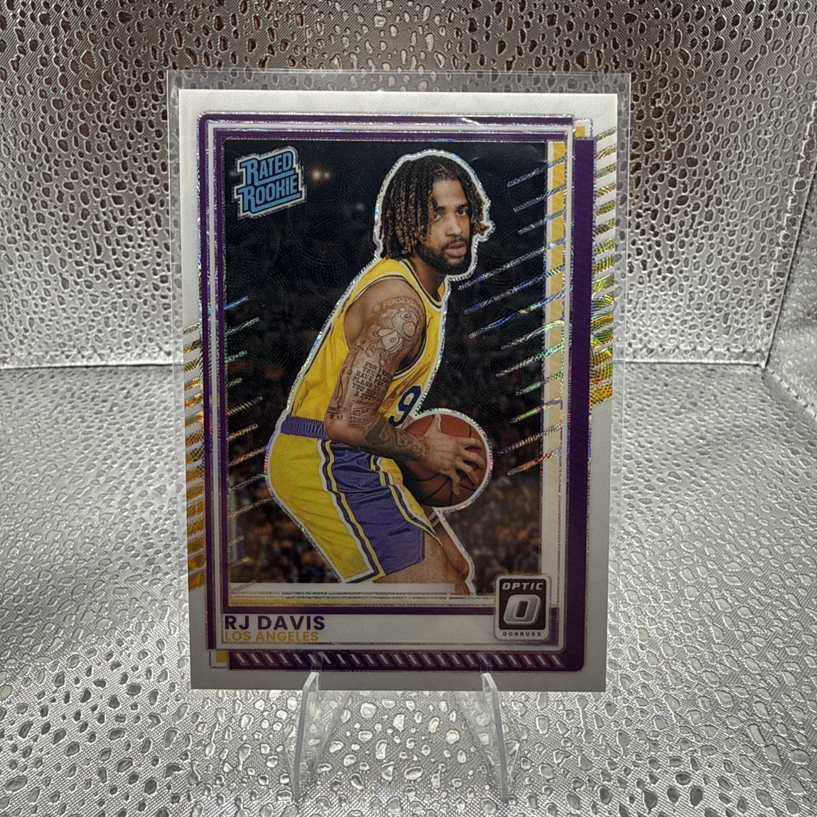 2025-26 Panini Donruss Nba RJ Davis purple shock Optic Los Angeles Lakers /49 RC