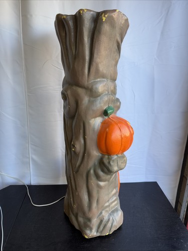 35" Blow Mold Spooky Halloween Tree Light Pumpkin J-O-L Decoration Foam *** - Picture 8 of 13