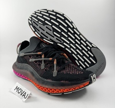 NEW Men s Size 7 Adidas 4D Fusio Primeknit Black Pink Futuristic Shoes FZ2414