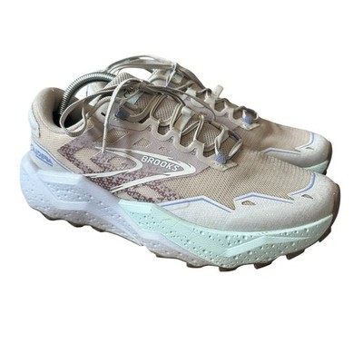 Brooks Caldera 7 Shoes Womens Size 11B Beige Hiking Trail Running Gorp Cushioned