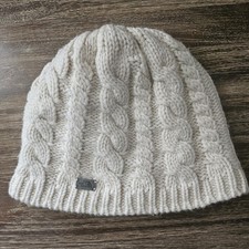 The North Face Men/Women One Size Hat Cable Knit Cozy Winter Cream Beanie Lined