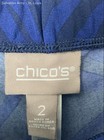 Chico's Womens Blue White Relaxed Fit Pull-On Wide-Leg Ankle Pants Size 12 — photo 6