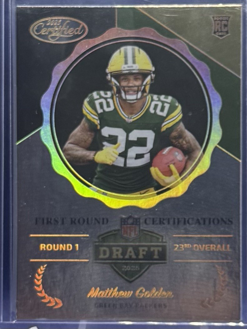 2025 Panini Certified Matthew Golden First Round Certifications RC SP #FRC-MGN
