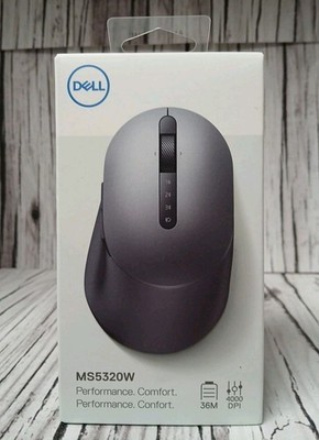Dell MS5320W Wireless Bluetooth 5.0 & 2.4GHz Mouse   Multi-Device, Ergonomic