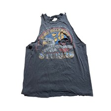 Carro armato grande uomo vintage Thrashed Harley Davidson 50th Sturgis 