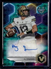 2023 Bowman University Best AJ Swann Best of 2023 Auto Teal Geo #/15