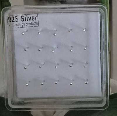 Sterling Silver Nose Stud Small Ball 1.5 mm Nose Rings. Brand New, 1 Pcs.