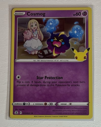 Cosmog 13/25 Holo Rare 25th Anniversary Celebrations Pokemon TCG Near Mint