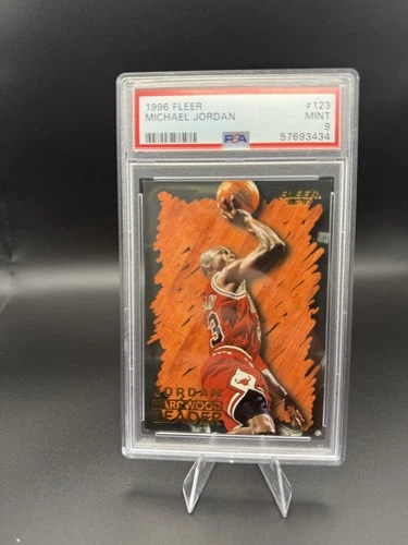 Michael Jordan 1996-97 Fleer #123 Chicago Bulls PSA 9