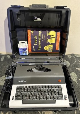 Olympia International X-L12 15V Typewriter with case Tested Read Description