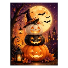 Diamond Painting Halloween, Diamond Art Kits for Adults, 12x16 Inch  5D Diamond