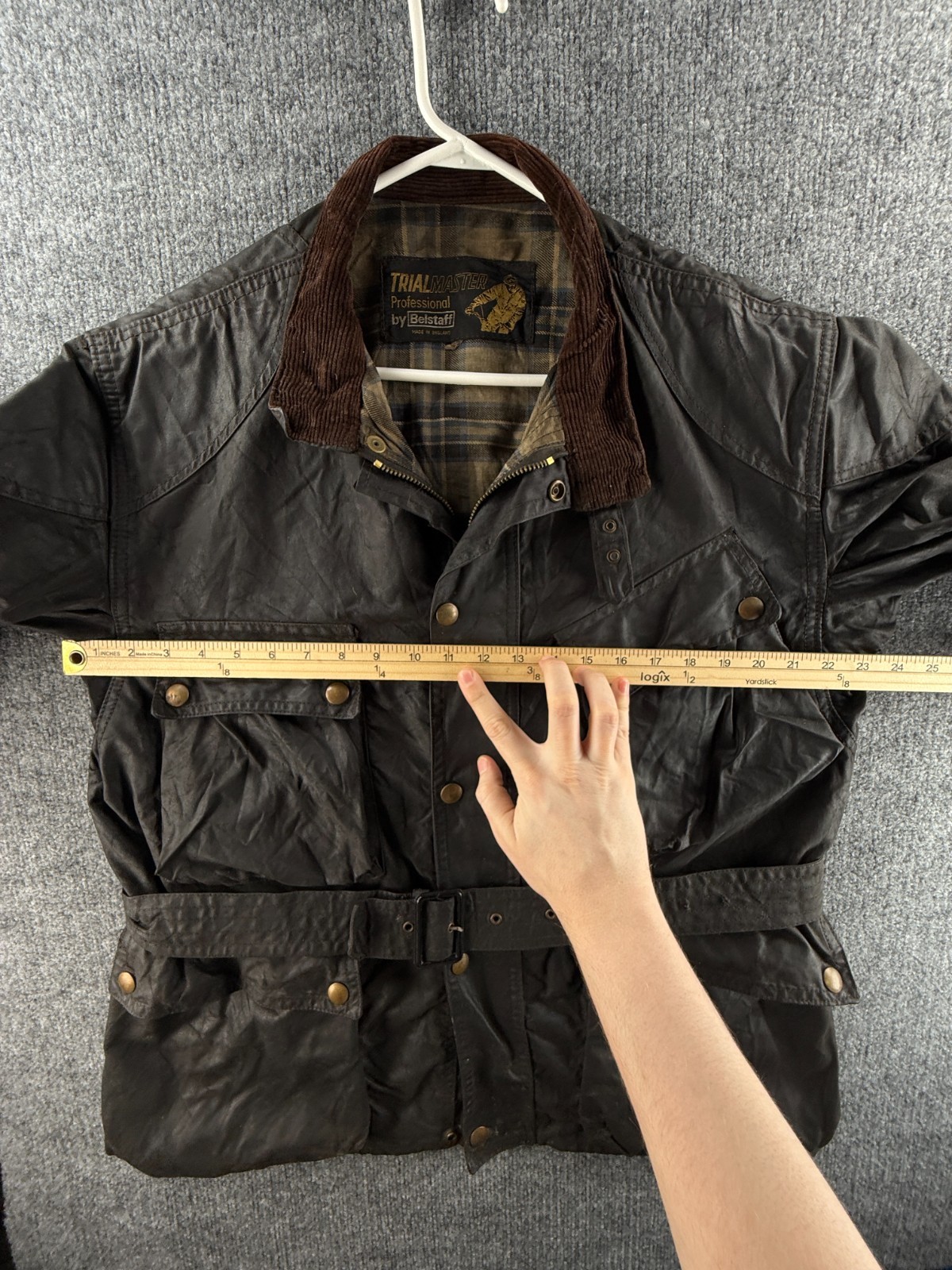 VTG Belstaff England Trialmaster Professional Waxed Jacket Black Lightning Zip image 6