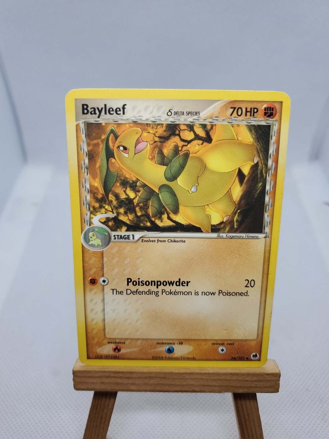 Pokemon BAYLEEF DELTA SPECIES 26/101 (2006 Dragon Frontiers) Trading Card