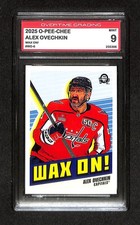 2025-26 O-Pee-Chee Wax On #WO6 Alex Ovechkin Graded 9