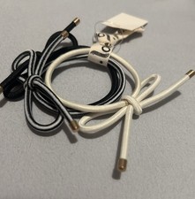 Oks Black and White Bow Fabric Ponytail Holders Set of 3 for Women