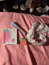 Mini Strawberry Backpack With Stationary