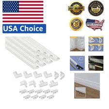 157in Self-Adhesive Cord Cover Kit - Paintable Wire Hiders with 19 Accessories