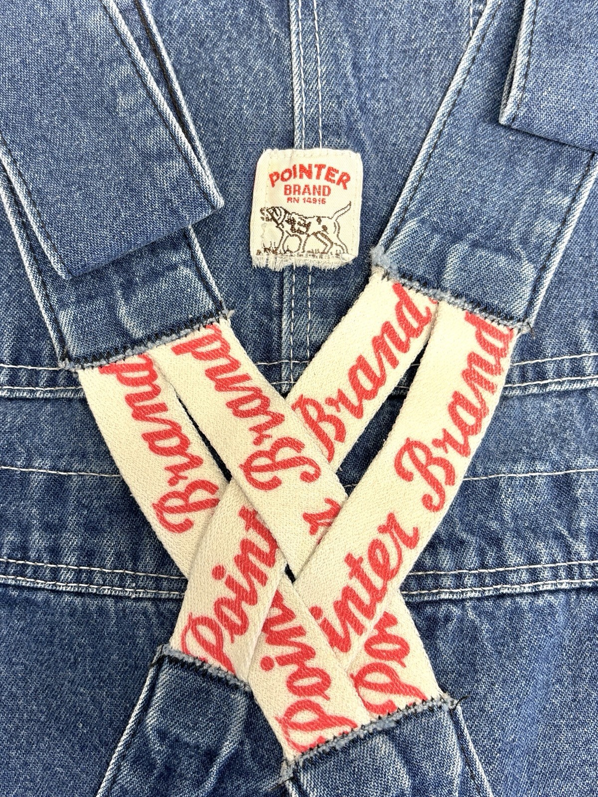 Pointer Brand Denim Overalls w/RARE POINTER BRAND… - image 1