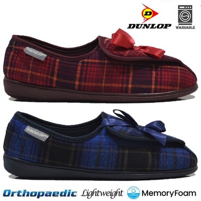 DAMEN DUNLOP ORTHOPÄDISCHE DIABETIKER MEMORY FOAM LEICHT ZU SCHLIESSEN WEITE SCHUHE HAUSSCHUHE