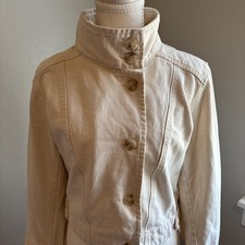 Anthropologie Current Air Cotton Button Down Cropped Jacket Women S Boho Utility