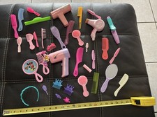 Lot Of 36 Doll Brushes, Combs, Hair Dryers, Barrettes, Mirrors, Straightener.