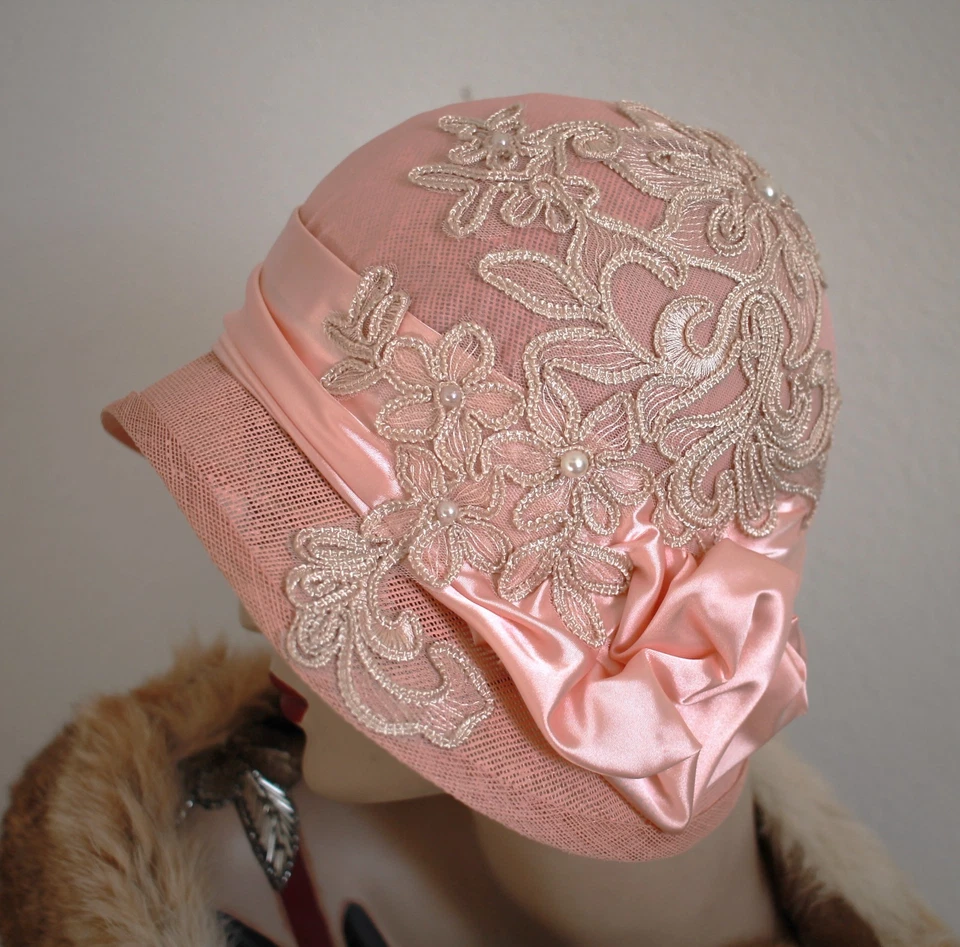 Sombrero de verano de ala ancha estilo vintage de los años 20 Foto 3 de 4