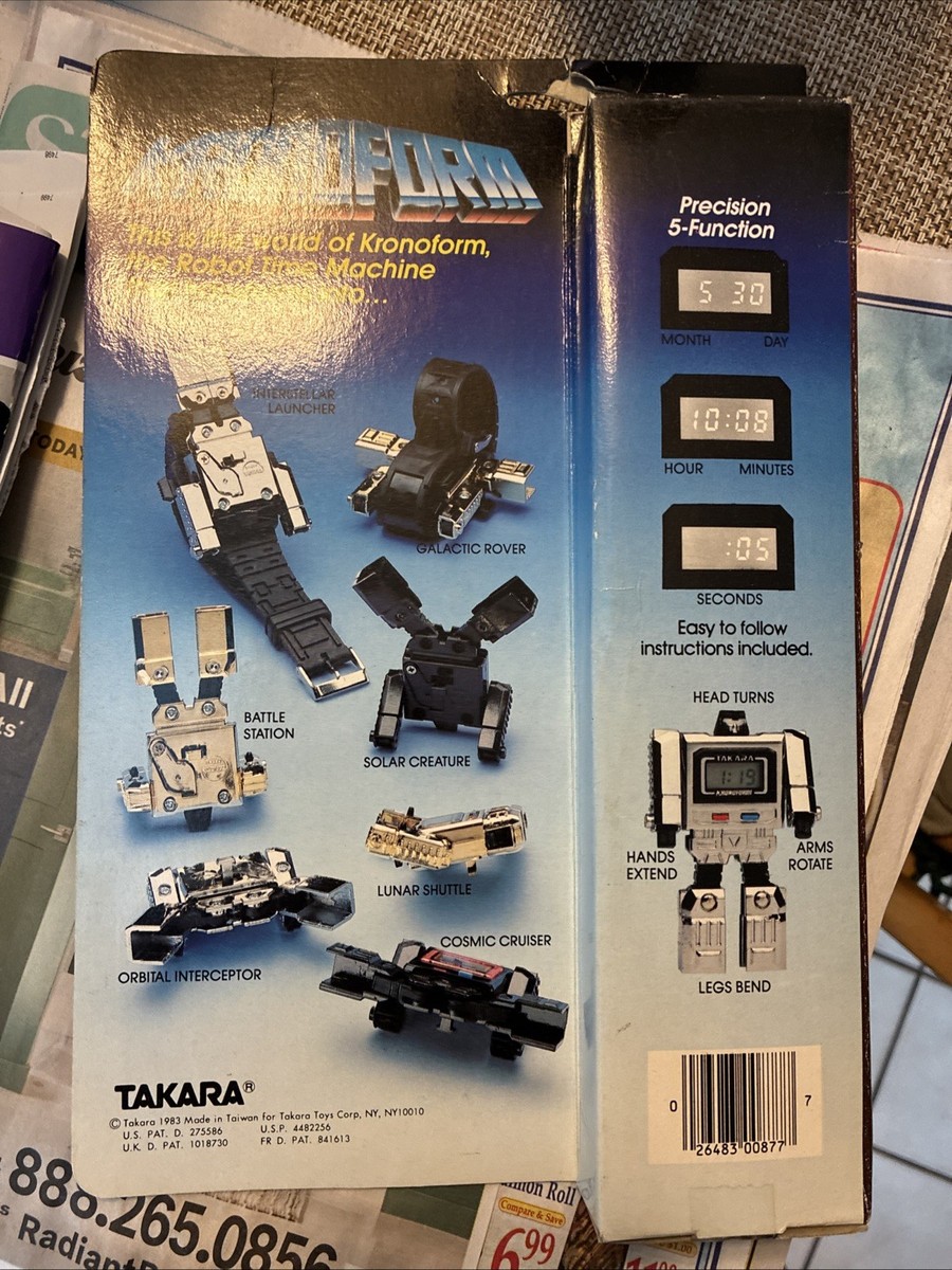 TRANSFORMERS TAKARA 1984 G1 KRONOFORM LCD WATCH NEW SEALED RARE