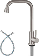 Cold Only Water Kitchen Faucet Commercial Bar Tap Single Lever Handle 304 Stainl