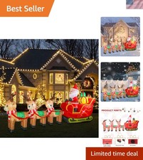 12FT Long Christmas Inflatables Outdoor Decorations, Inflatables Santa Claus ...
