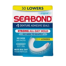 Denture Adhesive Seals Lowers Original 30 Each By Sea-Bond