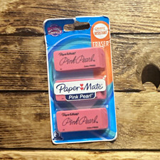 Paper Mate Pink Pearl Pink Erasers Smudge Resistant Latex Free 3 Pack