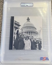 John Glenn Vintage Photo Signed - 1962 Just After Return to Earth - PSA Slabbed