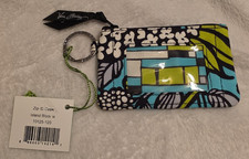 Vera Bradley Zip ID Case Island Blooms Key Ring Badge Holder Retired 2012 NWT