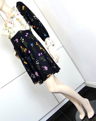 OASIS Damen Kleid Minikleid Blogger Mini Geblümt Boho Tunika A Linie Gr 38 40