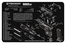 TekMat TEKR17RUGERLCP fits Ruger LCP Cleaning Mat Black/White Rubber 11" x 17"