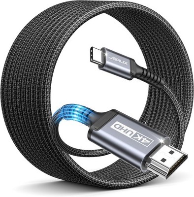 USB C auf HDMI Kabel 4M,USB Typ C zu HDMI 4K UHD Kabel für Thunderbolt 3