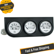 Auto Meter 2324 Auto Gage 2-116 Oil Pressurewater Tempvoltage Gauge Console