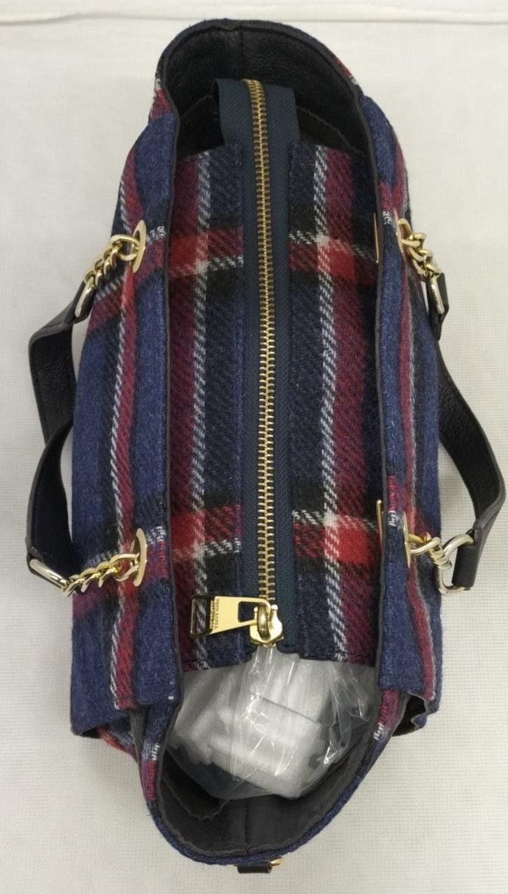 2Way Bag Model Mega Check Pattern Blue Label Cres… - image 7