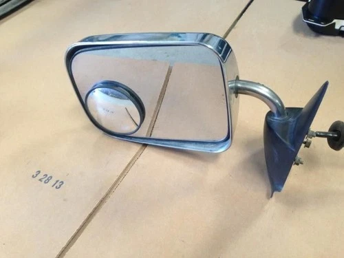 94 95 96 97 DODGE RAM 3500 LEFT ELEC CHROME SIDE VIEW MIRROR, NEEDS TAPE REMOVER