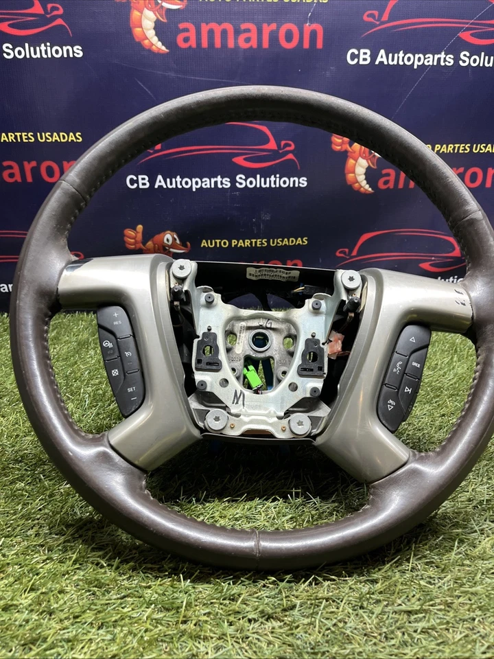 2010-2014 GMC YUKON XL 1500 DENALI HEATED WOOD STEERING WHEEL SWH OEM 20779501 - Image 4 of 4