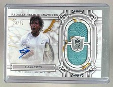 ELIAS YMER 2024 Topps Royalty Tennis Regalia Relic Dual AUTO #d /75