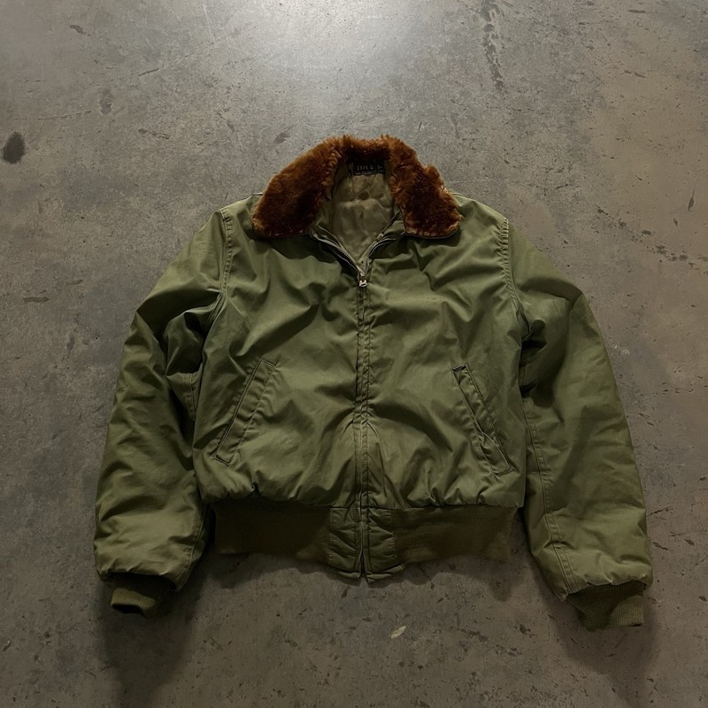 VTG 1940’s WW2 B-15 Type Flight Bomber Jacket WWII Army Air Force 21x23 Talon OG