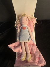 MAILEG PRINCESS THE PEA SET -BED, CROCHETED PRINCESS PEA W/ 2 MATTRESSES