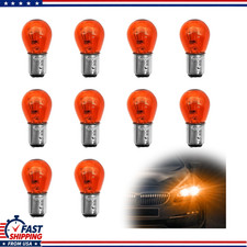 1157 P215w S25 Bay15d Halogen Bulbs 10-pack Amber High And Low Tcolor Amber