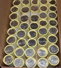 Five (5) rolls $50 FV of circulated Kennedy half dollars bank wrapped unsearched