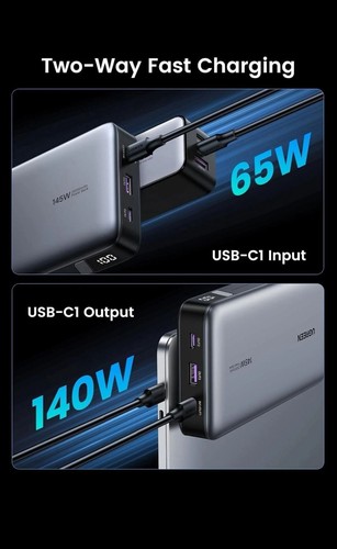 UGREEN Nexode 140W 25000mAh Power Bank Fast Portable Charger 3 Port USBC Battery - Picture 2 of 10