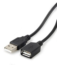 5 ft USB-A 2.0 Extension Cable Male to Female - Data Transfer and Charging, S...