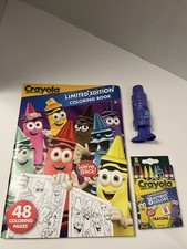 Crayola Ltd. Ed. 48 Page Coloring Bk with 8Pk Crayons  Sharpener Violet Blue